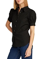 Angie Stretch Cotton Short-Sleeve Shirt