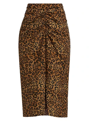 Brynn Leopard-Print Skirt