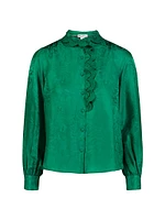 Brigitte Paisley Jacquard Long-Sleeve Shirt