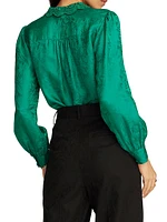 Brigitte Paisley Jacquard Long-Sleeve Shirt