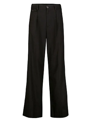 Cassandra Jacquard High-Rise Wide-Leg Pants