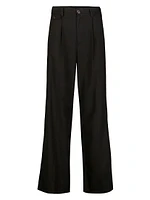 Cassandra Jacquard High-Rise Wide-Leg Pants