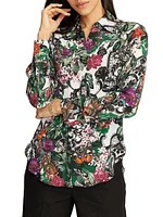 Gabriela Botanical-Print Long-Sleeve Shirt