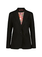 Penelope Jacquard Single-Breasted Jacket