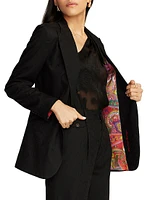 Penelope Jacquard Single-Breasted Jacket