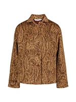 Camille Leopard-Print Button-Front Jacket