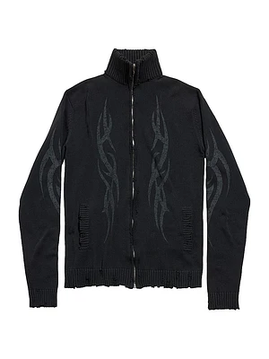 Y2K Zip-Up Cardigan