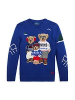 Liitle Boy's & Boy's Polo Bear Family Sweater