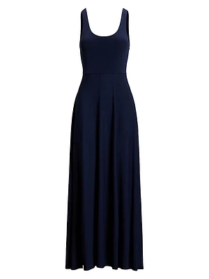 Matte Jersey Fit & Flare Maxi Dress