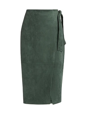 The Danica Wrap Suede Skirt