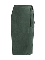 The Danica Wrap Suede Skirt