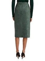 The Danica Wrap Suede Skirt