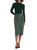 The Danica Wrap Suede Skirt