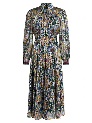 The Raquel Printed Pleated Maxi Dress