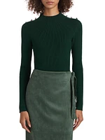 The Yana Rib-Knit Mock-Turtleneck Sweater