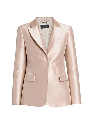 Mikado Single-Breasted Jacket