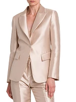 Mikado Single-Breasted Jacket