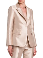 Mikado Single-Breasted Jacket