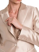 Mikado Single-Breasted Jacket
