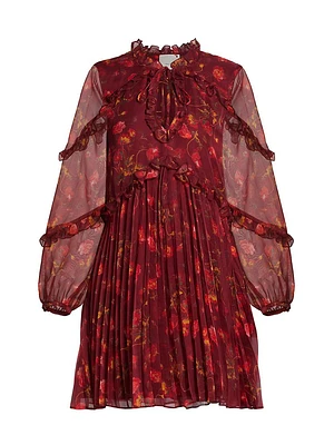Robin Floral Chiffon Minidress