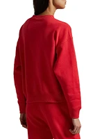 Embroidered Logo Fleece Crewneck Sweatshirt