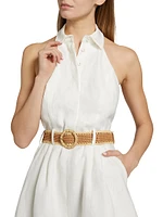 Acacia Linen Halter Romper