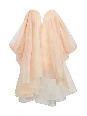 Crush Strapless Tulle Minidress