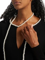 Crush Wool Faux Pearl Necklace Sweater