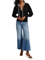 Crush Wool Faux Pearl Necklace Sweater