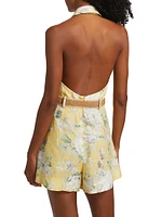 Acacia Floral Halter Romper