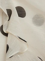 Crush Ruffled Polka Dot Tieneck Shirt