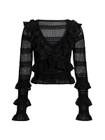 Crush Frilled V-Neck Top