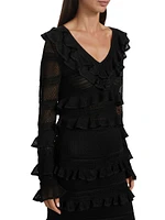 Crush Frilled V-Neck Top