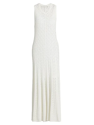 Wylie Pointelle-Knit Tank Maxi Dress