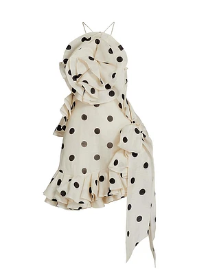 Crush Polka Dot Ruffle Minidress