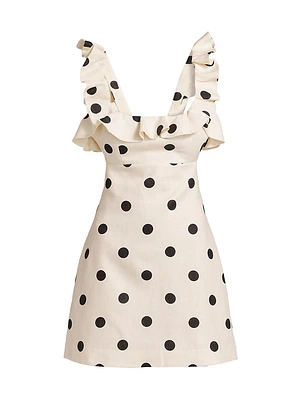 Crush Polka Dot Frill Minidress