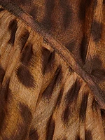 Crush Leopard-Print Paneled Maxi Skirt