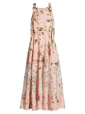 Acacia Floral Broderie Midi-Dress