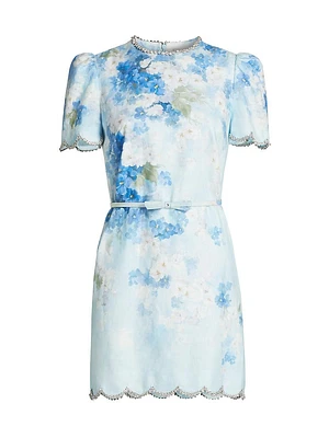 Crush Floral Scalloped Shift Dress