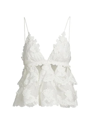 Crush Lace Motif Tiered Top
