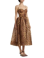 Crush Leopard Paneled Midi-Dress