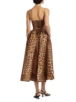 Crush Leopard Paneled Midi-Dress