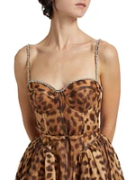 Crush Leopard Paneled Midi-Dress