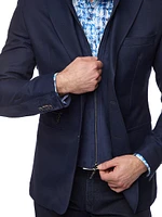 Jetset Wool-Blend Single-Breasted Blazer