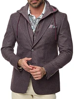 Jetset Hooded Single-Breasted Blazer