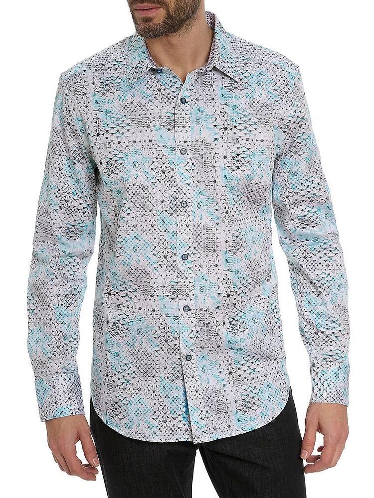 Hendriks Abstract Cotton-Blend Shirt