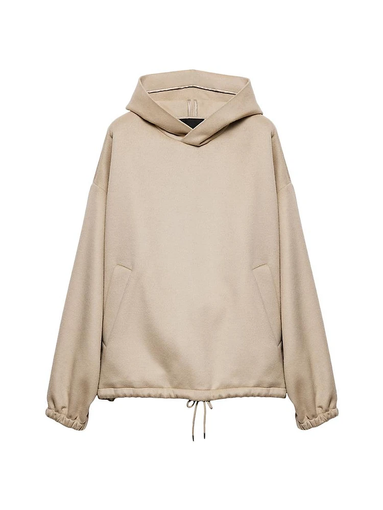 Wool Blend Hoodie Jacket