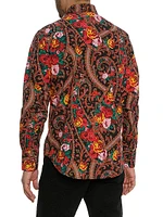 Floral Paisley Print Button-Up Shirt