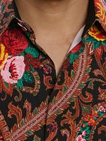 Floral Paisley Print Button-Up Shirt