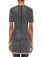 Vivalie Embellished Grid Minidress